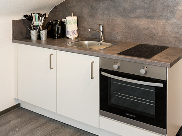 Equipped kitchenette in the Hotel Lamm apartment