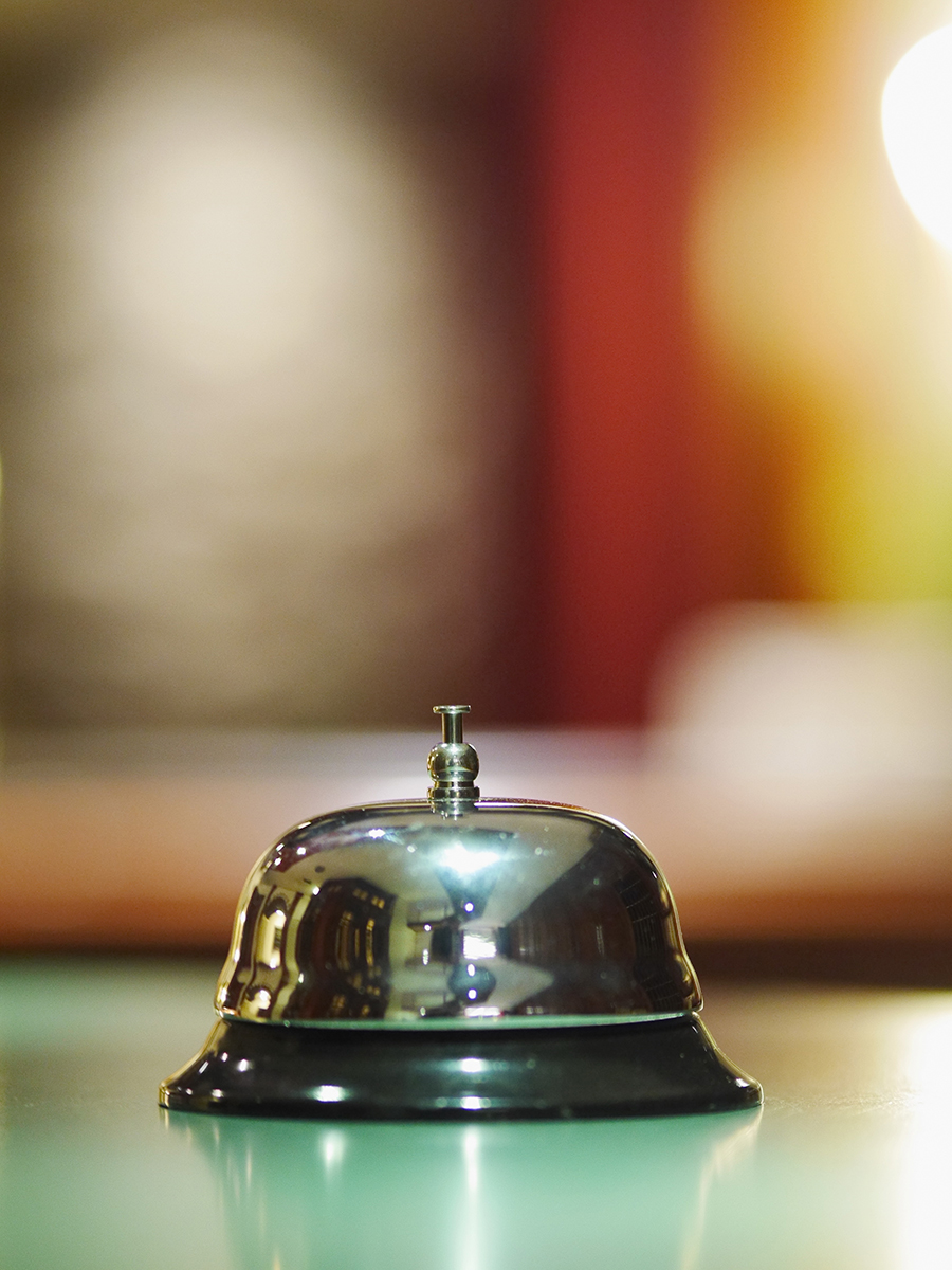 Reception bell as a symbol of guest service at Hotel Lamm